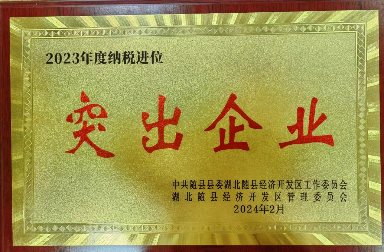 2023年度纳税进位突出企业-湖北画中画